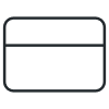 Credit card icon in black